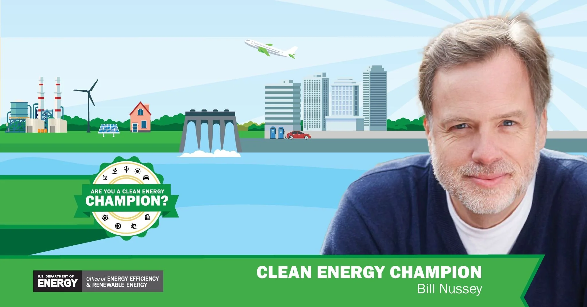 Solar Inventions Chairman and Co-Founder, Bill Nussey, recognized as a Clean Energy Champion by the US Department of Energy (DOE)