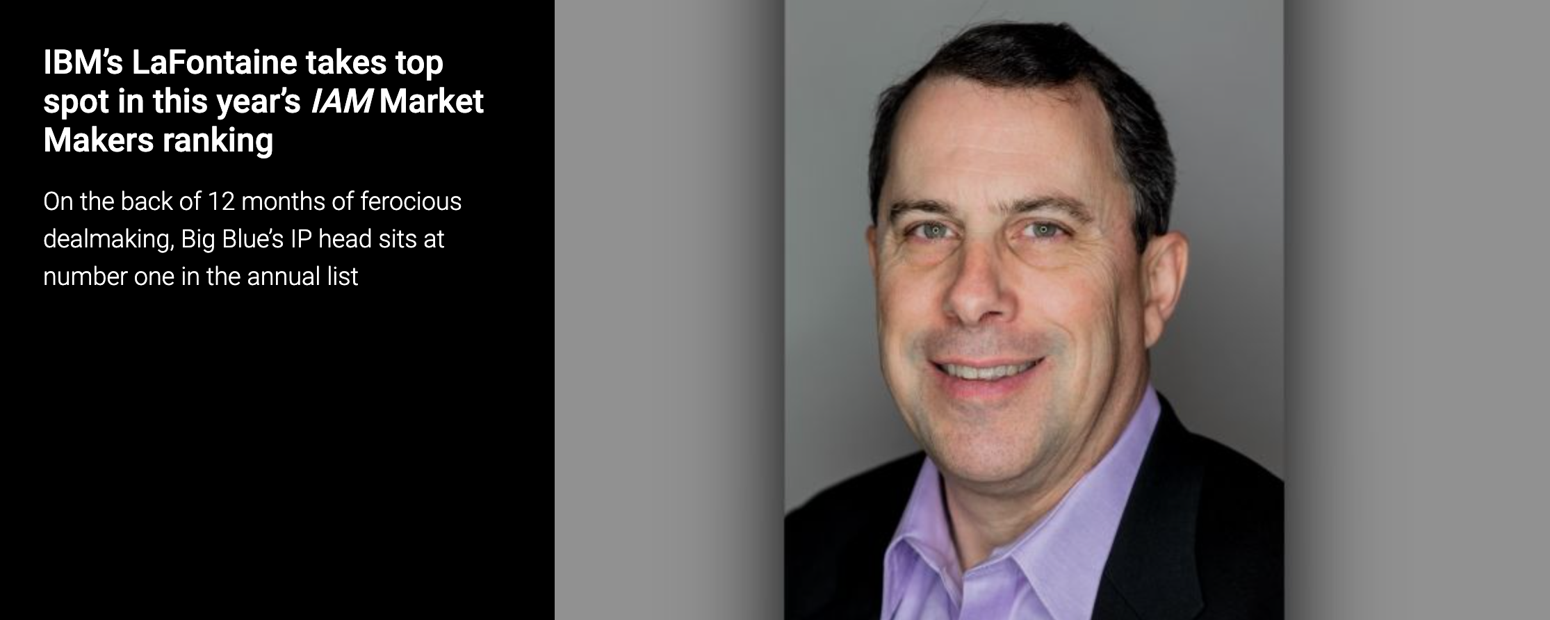 Solar Inventions Advisory Board Member Bill LaFontaine Ranked #1 Intellectual Property Deal Maker by IAM